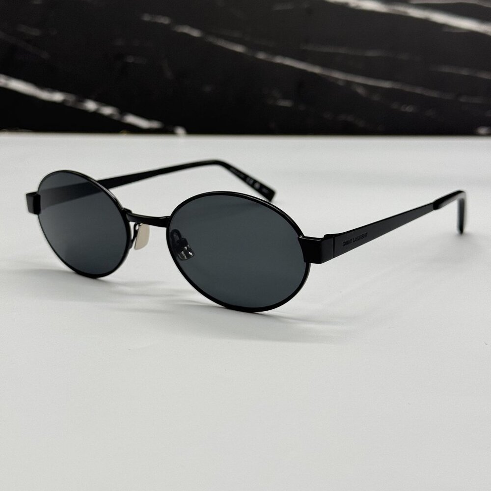 NEW SAINT LAURENT SL692 001 OVAL BLACK UNISEX SUNGLASSES SL 692 001 - Picture 7 of 10